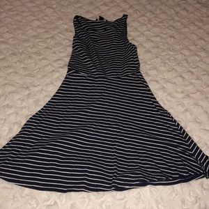 Navy striped dress